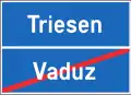 Zeichen 4.28Ortsende auf Hauptstrassen (Liechtenstein)