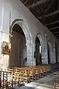 Im Vordergrund das Gemälde der heiligen Katharina
