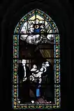 Fenster in der Kirche Notre-Dame-de-la-Nativité in La Rochepot