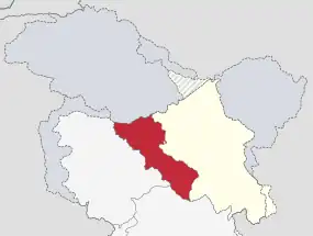 Positionskarte des Distrikts Kargil