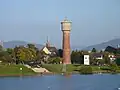 Ladenburg von Neckarhausen aus gesehen