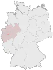 Lage des Staatsforstes Burgholz in Deutschland