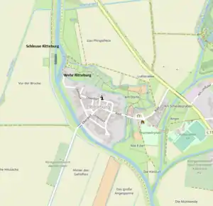 Lagekarte Schleuse Ritteburg