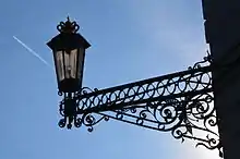Lampen am Schloss Neuwied (Anfang der 1980er Jahre)
