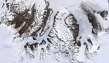 Landsat 7-Satellitenaufnahme der Dry Valleys
