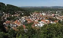 Blick von der Burg auf die Stadt
