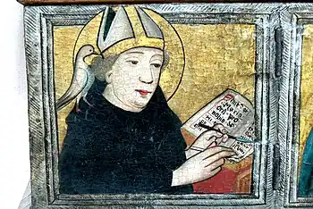 Augustinus als Kirchenlehrer, um 1440, Stadtkirche Langenzehn