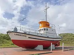 Die LANGEOOG als Museumsboot auf der Insel