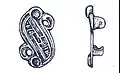 Langobardische Fibel, 26,5 mm hoch, 15 mm breit
