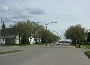 Die Hauptstraße in Lanigan