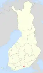 Lage von Lapinjärvi in Finnland
