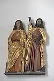 Flachreliefs der Apostel Johannes und Andreas
