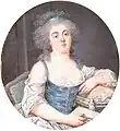 Porträt von Bathilde d’Orléans, Elvenbein (Ende 18. Jahrhundert)