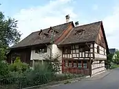 Fachwerkhaus mit angebautem Wohnteil an der Laubgasse 45