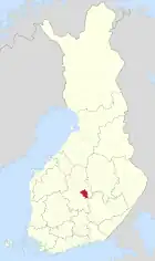 Lage von Laukaa in Finnland