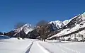 Winterliches Lavin am Inn
