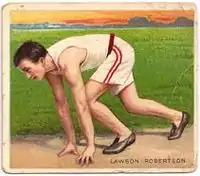 Lawson Robertson, 1904 Olympiadritter im Standhochsprung, landete im geschlagenen&nbsp;Feld