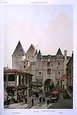 Sicht zum Grand Châtelet von der rue Saint-Denis