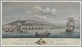 Môle-Saint-Nicolas, dargestellt von Jeanne Françoise Ozanne (ca. 1785)