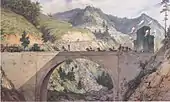 Eröffnung der Poststraße durch Kaiser Ferdinand I. (17. August 1841 Myrthenbrücke)