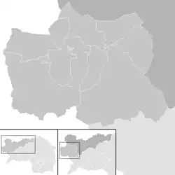 Lage der Gemeinde Politische Expositur Gröbming in der Expositur Gröbing (anklickbare Karte)