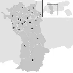 Lage der Gemeinde Bezirk Imst im Bezirk Imst (anklickbare Karte)