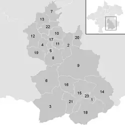 Lage der Gemeinde Bezirk Kirchdorf im Bezirk Kirchdorf (anklickbare Karte)