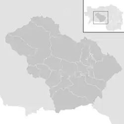 Lage der Gemeinde Bezirk Murtal im Bezirk Murtal (anklickbare Karte)