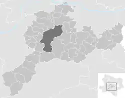 Lage der Gemeinde Bezirk St. Pölten-Land im Bezirk St. Pölten-Land (anklickbare Karte)