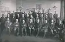 Lehrerkollegium II. städtische Realschule (sitzend, 5. von l.: Direktor Hans Adolf von Brause), 1913