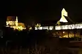 Leipheimer Schloss und Kirche mit Stadtmauer