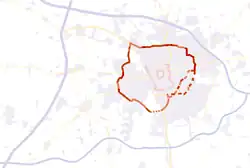 Verlauf des Mittleren Rings in Leipzig