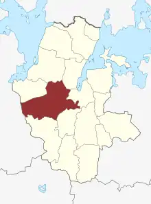 Lage des Kirke Saaby Sogn in der Lejre Kommune