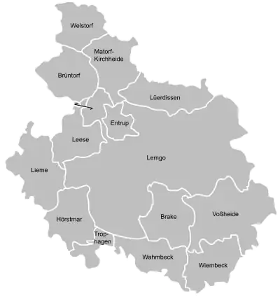 Ortsteile von Lemgo