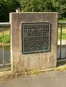 Gedenkstein in Hann. Münden am ehemaligen Standort des Geburtshauses von Leo Sympher in der Vorstadt Blume