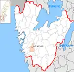 Lage der Gemeinde Lerum