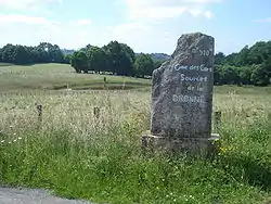 Wegweiser zu den Dronne-Quellen