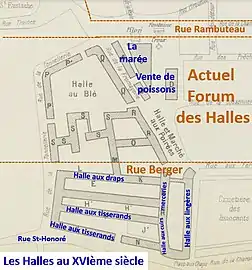 Die Hallen im 16. Jahrhundert