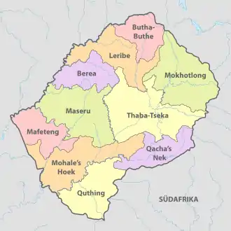 Verwaltungsgliederung Lesothos