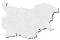 Karte von Bulgarien, Position von Lessowo hervorgehoben