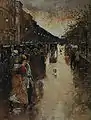 Unter den Linden nach dem Regen, 1888, Öl auf Leinwand, 32,2 ×  26,1 cm