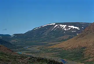 The Cabox, die höchste Erhebung des Gebirgszugs
