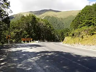 Lewis Pass, mit 907 m als höchsten Punkt