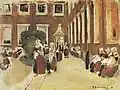Freistunde im Amsterdamer Waisenhaus, Studie, 1876