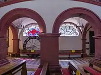 Liebfrauenkirche, Koblenz, Langhaus zw. 1180 und 1230, Fächerfester in romanischem Kontext