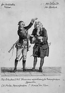 Lieberhaberaufführung des „Postzuges“ von Ayrenhoff