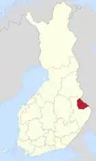 Lage von Lieksa in Finnland