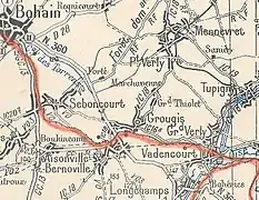 Streckenverlauf zwischen Bohain-en-Vermandois und Lesquielles-Saint-Germain.