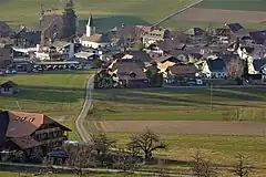 Linden (BE) – Ortskern von Südosten