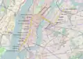 Darstellung des Wegs der Linie&nbsp;W in Queens und Manhattan
